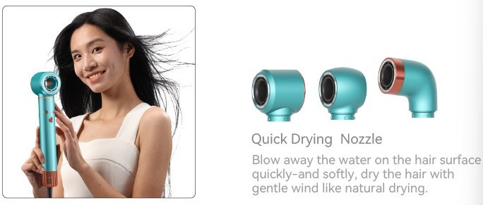 Quick Drying Nozzle — blow away water gently